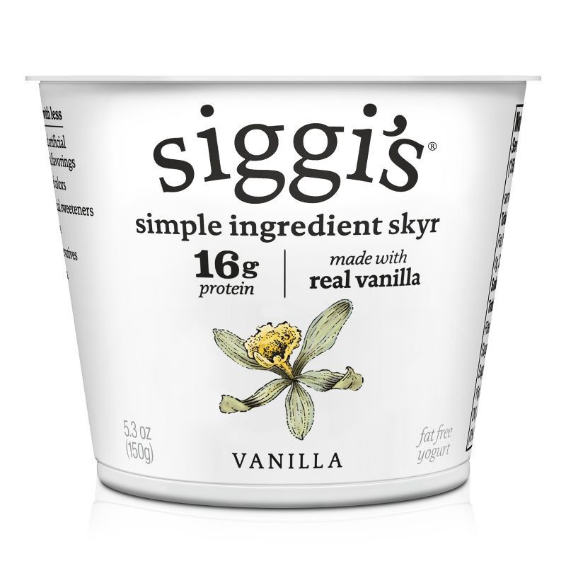 slide 6 of 7, Siggi's Nonfat Vanilla Icelandic-Style Skyr Yogurt - 5.3oz, 5.3 oz