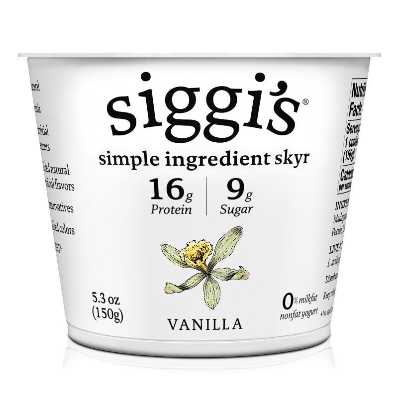 slide 1 of 7, Siggi's Nonfat Vanilla Icelandic-Style Skyr Yogurt - 5.3oz, 5.3 oz