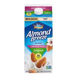 Almond Breeze Unsweetened Original Almond Milk - 0.5gal
