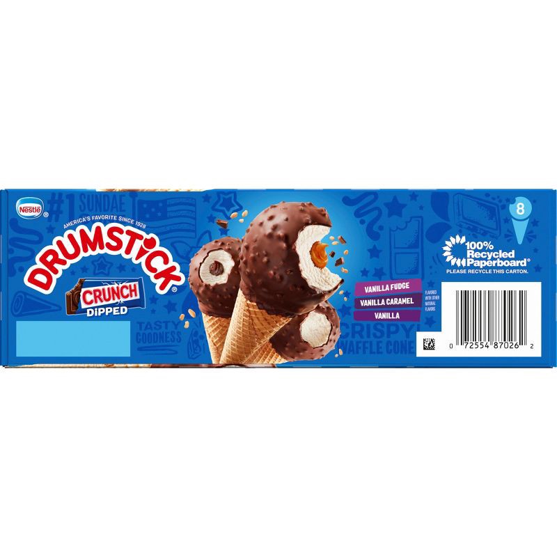 slide 7 of 13, Nestle Drumstick Crunch Dipped Ice Cream Cone - 8pk/36.8 fl oz, 8 ct; 36.8 fl oz