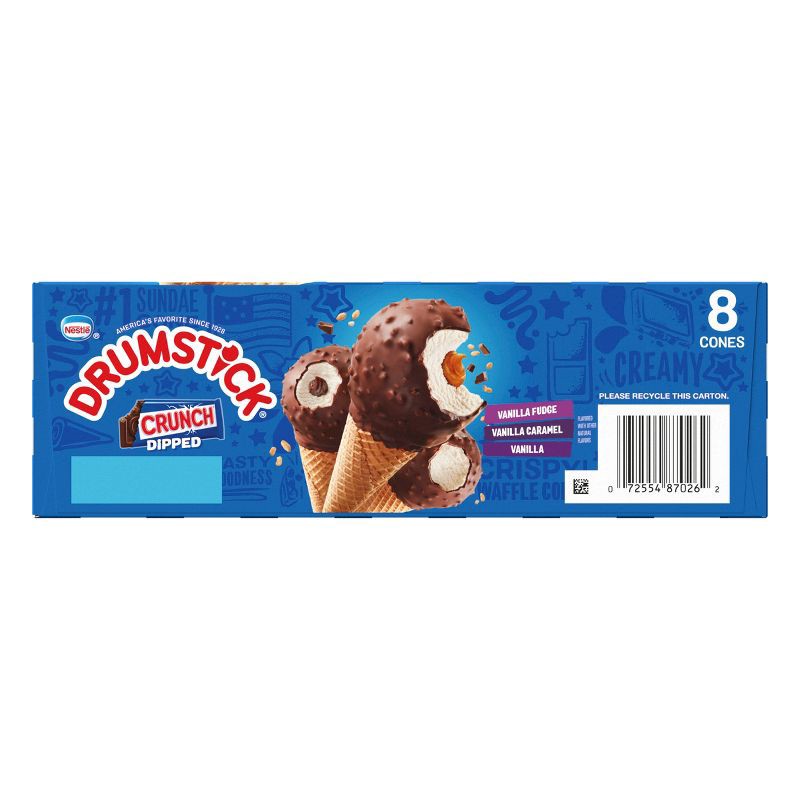 slide 9 of 13, Nestle Drumstick Crunch Dipped Ice Cream Cone - 8pk/36.8 fl oz, 8 ct; 36.8 fl oz