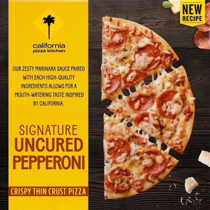 slide 1 of 11, California Pizza Kitchen Thin Crust Signature Frozen Pepperoni Pizza - 12.9oz, 12.9 oz