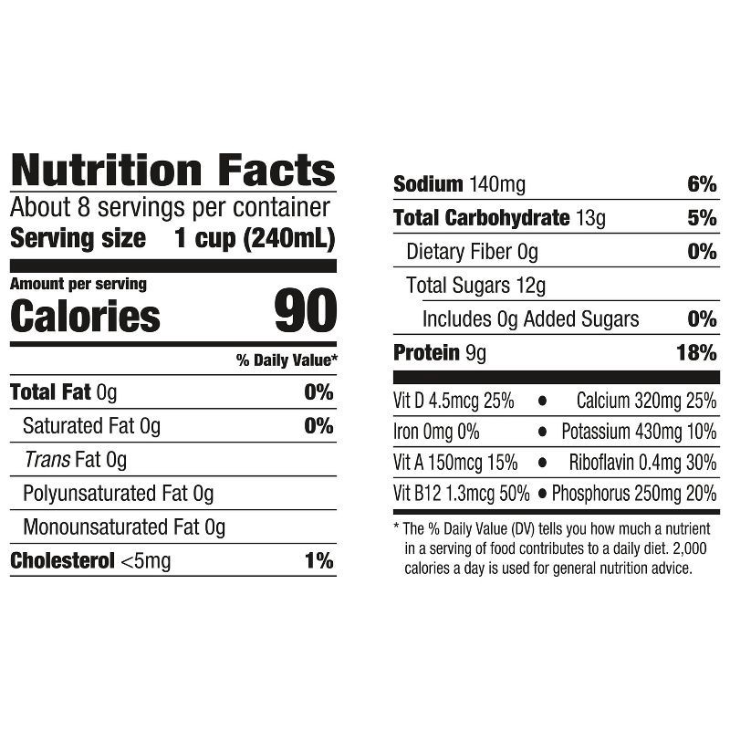 slide 4 of 7, Horizon Organic Nonfat High Vitamin D Milk - 0.5gal, 1/2 gal