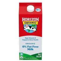 Horizon Organic Nonfat High Vitamin D Milk - 0.5gal