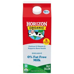 Horizon Organic Nonfat High Vitamin D Milk - 0.5gal