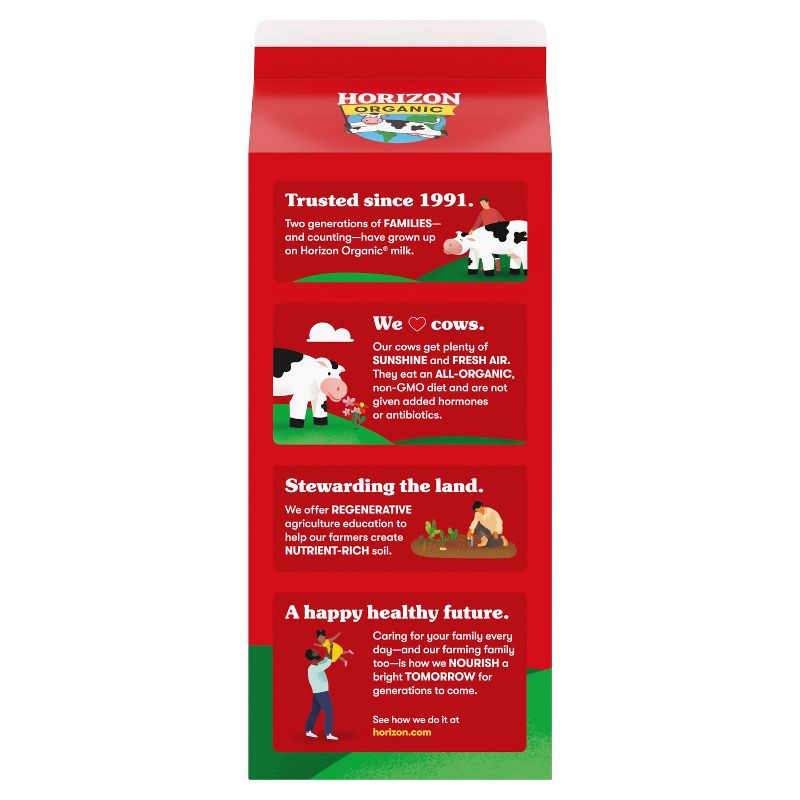 slide 3 of 10, Horizon Organic 1% Lowfat High Vitamin D Milk - 0.5gal, 1/2 gal