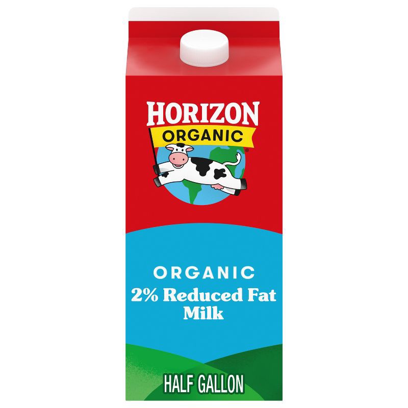 slide 1 of 7, Horizon Organic 2% Reduced Fat High Vitamin D Milk - 0.5gal, 1/2 gal