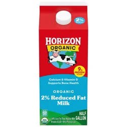 Horizon Organic 2% Reduced Fat High Vitamin D Milk - 0.5gal