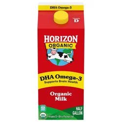 Horizon Organic DHA Omega-3 Milk - 0.5gal