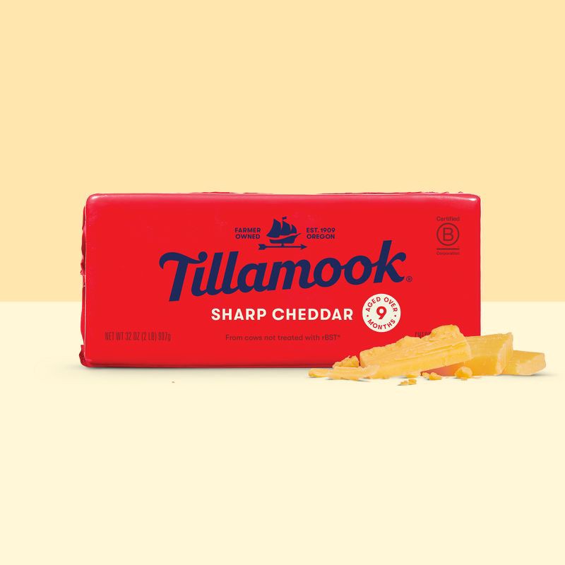 slide 2 of 9, Tillamook Sharp Cheddar Cheese Block - 32oz, 32 oz
