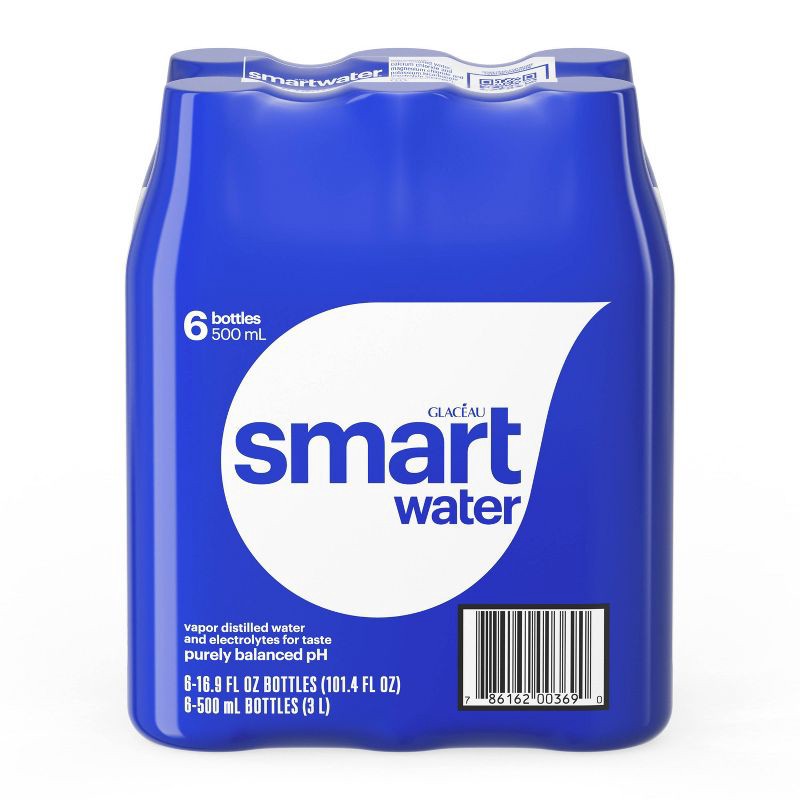 slide 2 of 6, Glaceau Smartwater Bottles - 6pk/16.9 fl oz, 6 ct; 16.9 fl oz