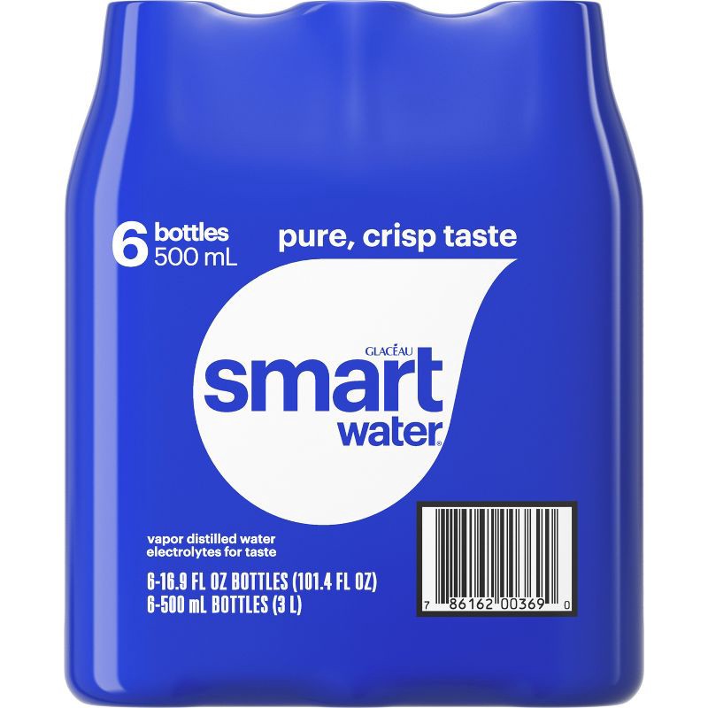 slide 5 of 6, Smartwater Bottles - 6pk/16.9 fl oz, 6 ct; 16.9 fl oz