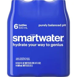 Smartwater Bottles - 6pk/16.9 fl oz