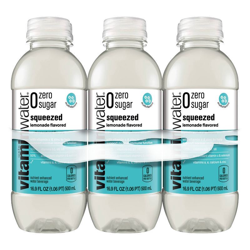 slide 2 of 5, Vitamin Water vitaminwater zero squeezed lemonade - 6pk/16.9 fl oz Bottles, 6 ct; 16.9 fl oz