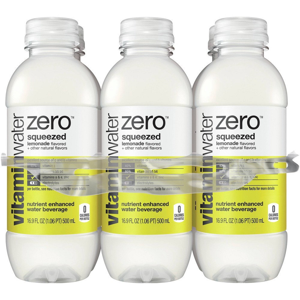 slide 3 of 4, Vitamin Water vitaminwater zero squeezed lemonade, 6 ct; 16.9 fl oz