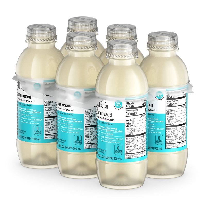 slide 4 of 5, Vitamin Water vitaminwater zero squeezed lemonade - 6pk/16.9 fl oz Bottles, 6 ct; 16.9 fl oz