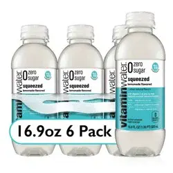 Vitamin Water vitaminwater zero squeezed lemonade - 6pk/16.9 fl oz Bottles