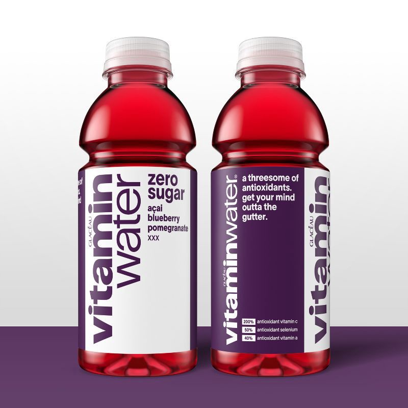 slide 3 of 6, Vitamin Water vitaminwater zero xxx açai- blueberry- pomegranate - 6pk/16.9 fl oz Bottles, 6 ct; 16.9 fl oz