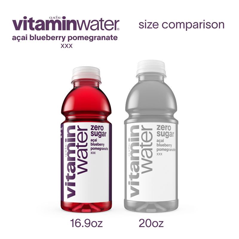 slide 6 of 6, Vitamin Water vitaminwater zero xxx açai- blueberry- pomegranate - 6pk/16.9 fl oz Bottles, 6 ct; 16.9 fl oz