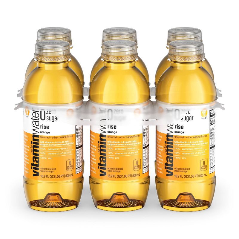 slide 2 of 5, Vitamin Water vitaminwater zero rise orange - 6pk/16.9 fl oz Bottles, 6 ct; 16.9 fl oz