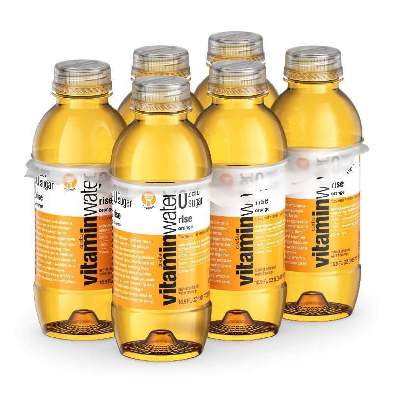 slide 3 of 5, Vitamin Water vitaminwater zero rise orange - 6pk/16.9 fl oz Bottles, 6 ct; 16.9 fl oz