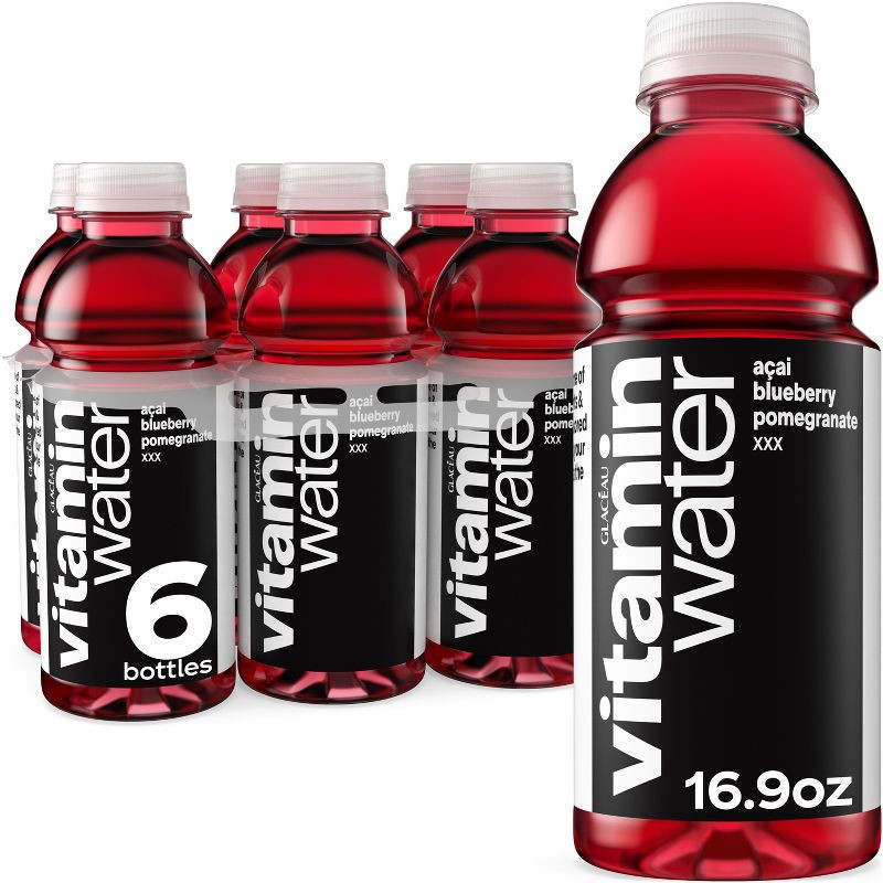 slide 1 of 6, Vitamin Water vitaminwater xxx açai- blueberry-pomegranate - 6pk/16.9 fl oz Bottles, 6 ct; 16.9 fl oz