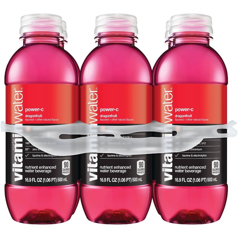 slide 2 of 9, Vitamin Water vitaminwater power-c dragonfruit - 6pk/16.9 fl oz Bottles, 6 ct; 16.9 fl oz