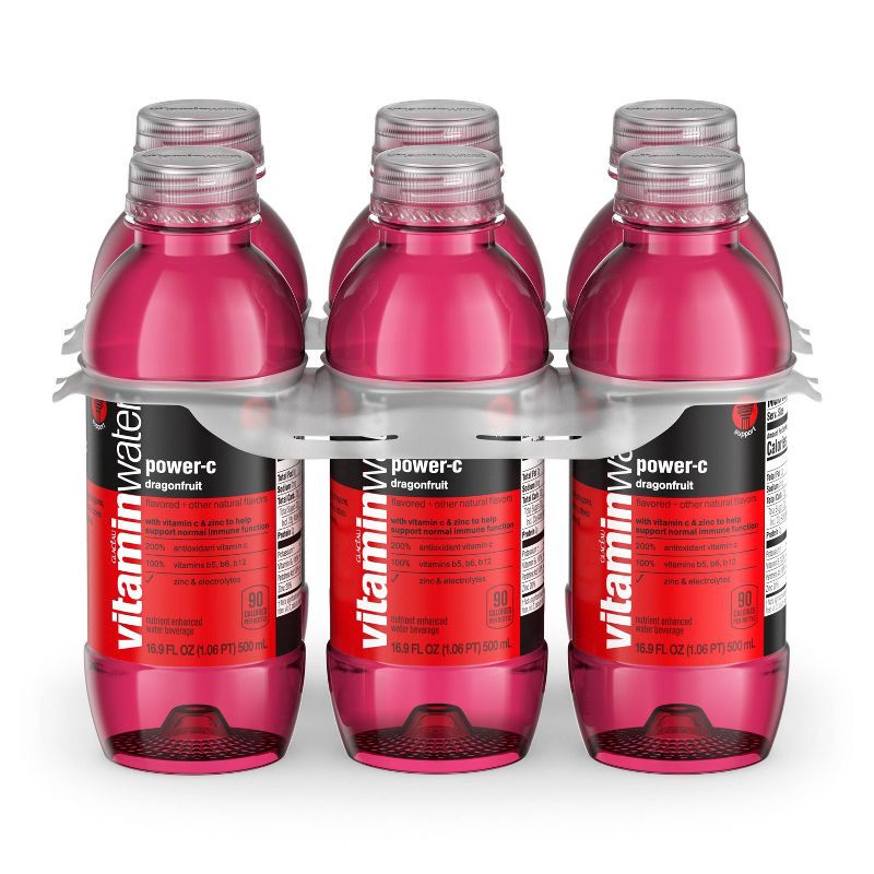 slide 3 of 9, Vitamin Water vitaminwater power-c dragonfruit - 6pk/16.9 fl oz Bottles, 6 ct; 16.9 fl oz