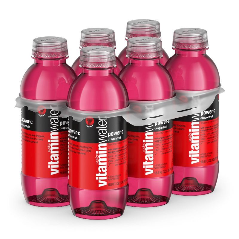 slide 4 of 9, Vitamin Water vitaminwater power-c dragonfruit - 6pk/16.9 fl oz Bottles, 6 ct; 16.9 fl oz