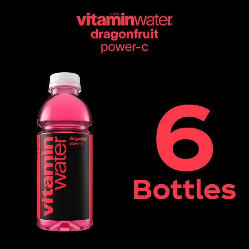 slide 5 of 5, Vitamin Water vitaminwater power-c dragonfruit - 6pk/16.9 fl oz Bottles, 6 ct; 16.9 fl oz