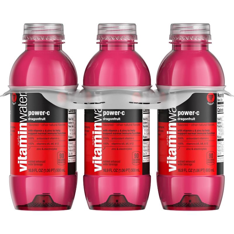 slide 5 of 9, Vitamin Water vitaminwater power-c dragonfruit - 6pk/16.9 fl oz Bottles, 6 ct; 16.9 fl oz