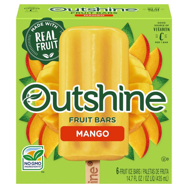 slide 9 of 11, Outshine Mango Frozen Fruit Bar - 6ct, 6 ct