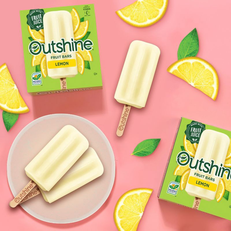 slide 2 of 14, Outshine Lemonade Frozen Fruit Bar - 6ct, 6 ct