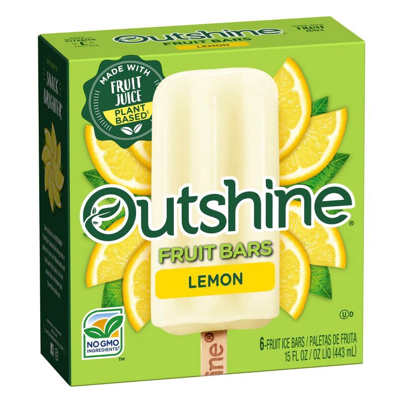 slide 4 of 14, Outshine Lemonade Frozen Fruit Bar - 6ct, 6 ct