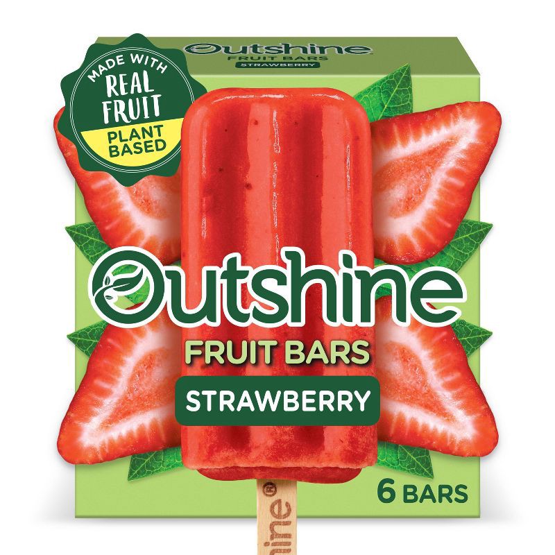 slide 1 of 13, Outshine Strawberry Frozen Fruit Bar - 6ct, 6 ct