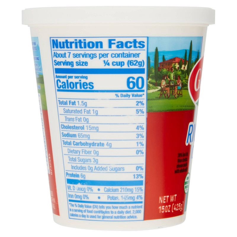 slide 2 of 9, Galbani Whole Milk Ricotta Cheese - 15oz, 15 oz