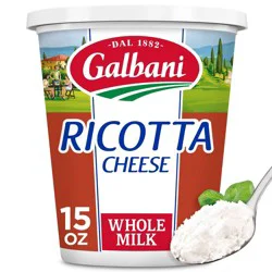 Galbani Whole Milk Ricotta Cheese - 15oz: Cow Milk