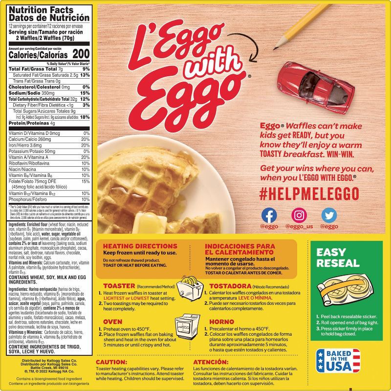 slide 6 of 6, Eggo Chocolatey Chip Frozen Waffles 29.6oz/24ct, 29.6 oz, 24 ct