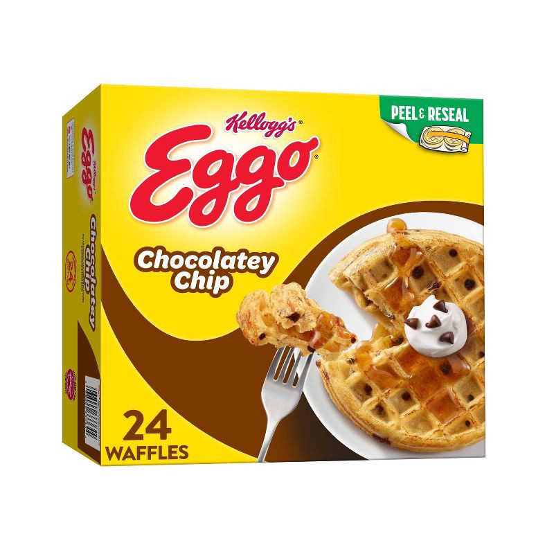 slide 1 of 6, Eggo Chocolatey Chip Frozen Waffles 29.6oz/24ct, 29.6 oz, 24 ct