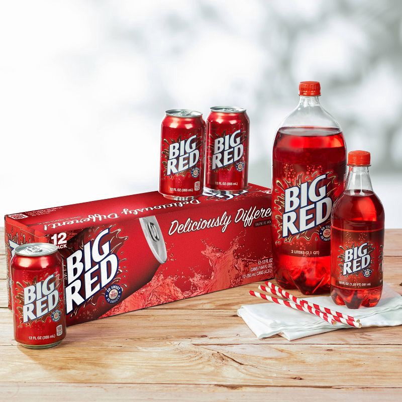 slide 3 of 8, Big Red Soda - 12pk/12 fl oz Cans, 12 ct; 12 fl oz