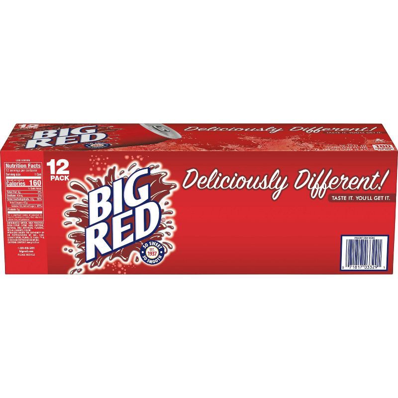 slide 8 of 8, Big Red Soda - 12pk/12 fl oz Cans, 12 ct; 12 fl oz