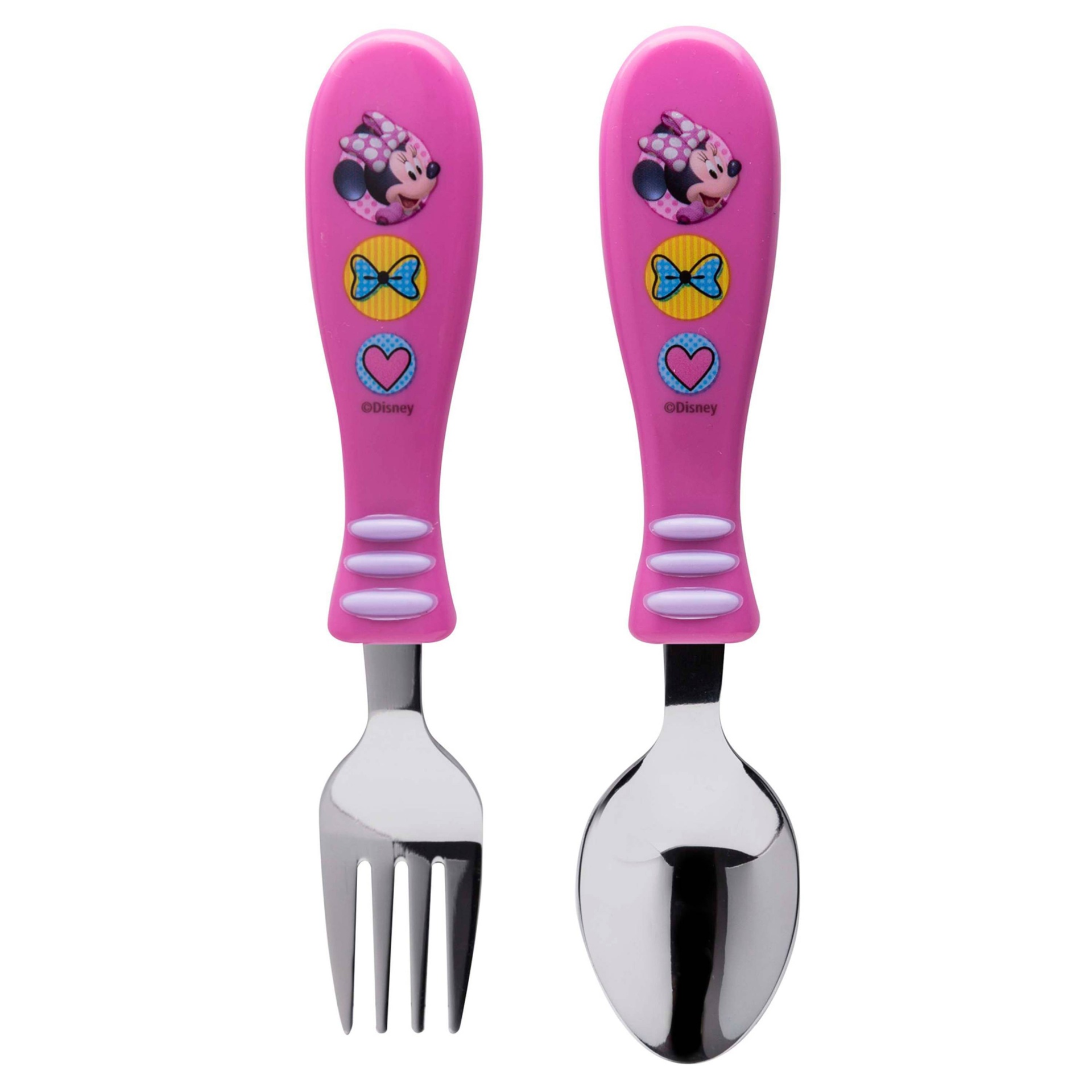 slide 1 of 3, Mickey Mouse & Friends Minnie Mouse 2pk Silverware Set Pink - Zak Designs, 2 ct