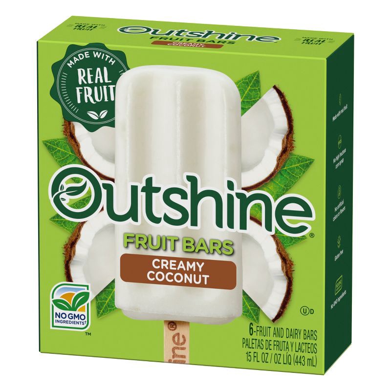 slide 6 of 9, Outshine Coconut Frozen Fruit Bar - 6ct, 6 ct