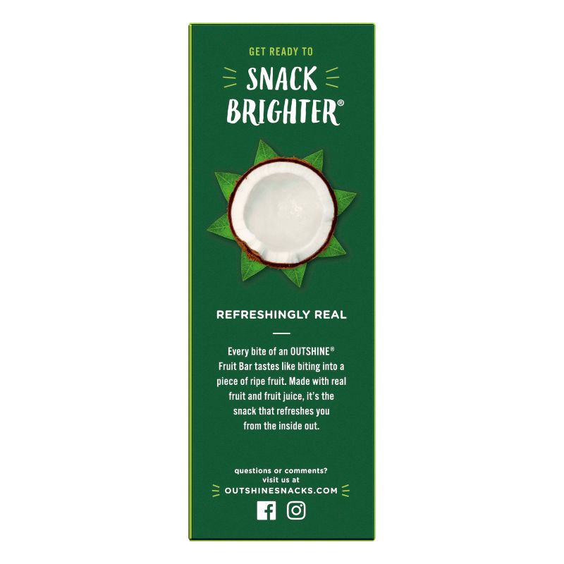 slide 11 of 13, Outshine Coconut Frozen Fruit Bar - 6ct, 6 ct