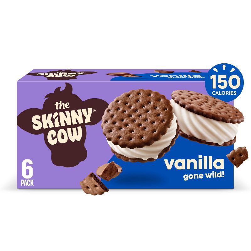 slide 1 of 8, Skinny Cow Vanilla Ice Cream Sandwich - 6pk, 6 ct