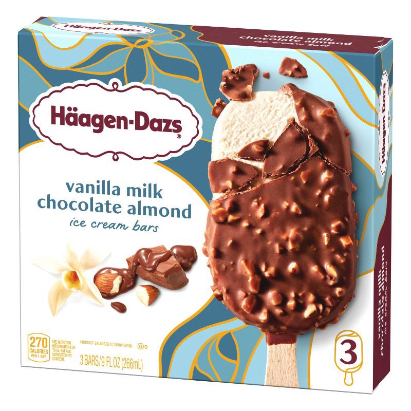 slide 14 of 15, Haagen-Dazs Haagen Dazs Vanilla & Almond Ice Cream Bar - 3pk, 3 ct