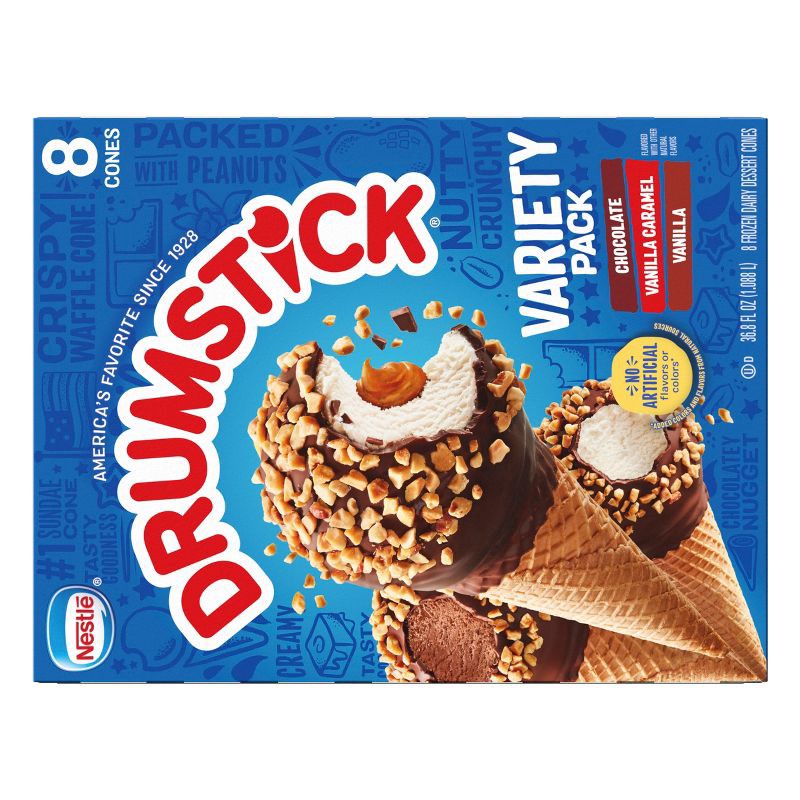 slide 3 of 10, Nestle Drumstick Variety Ice Cream Cones - 8ct, 8 ct