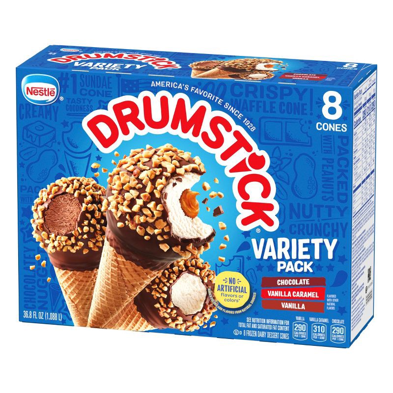 slide 5 of 10, Nestle Drumstick Variety Ice Cream Cones - 8ct, 8 ct