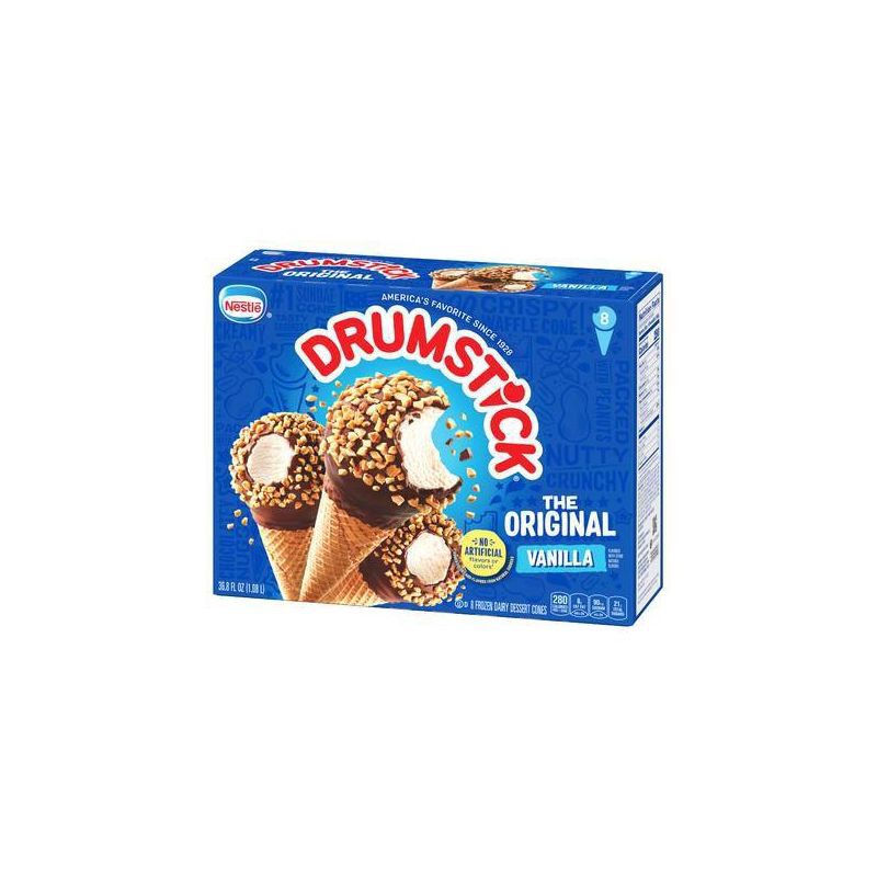 slide 2 of 13, Nestle Drumstick Vanilla Ice Cream Cone - 8ct, 8 ct