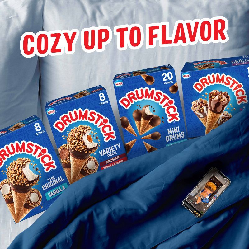 slide 7 of 13, Nestle Drumstick Vanilla Ice Cream Cone - 8ct, 8 ct